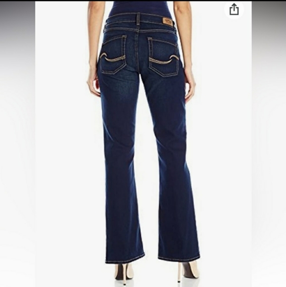 Levi Strauss Curvy Bootcut Signiture Dark Wash Blue Jeans Y2K Early 2000's 4M - Picture 4 of 16